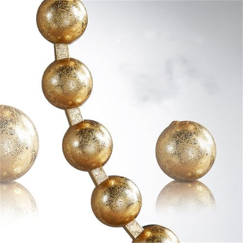 Metal Spherical Frame Circular Mirror, Gold