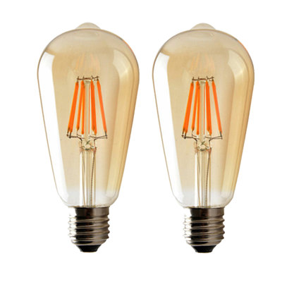 6W E27 Dimmable LED Vintage Edison GLS Light Bulb Amber