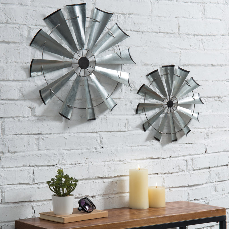 2 Piece Windmill Wall Décor Set