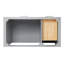 Meuble-lavabo simple 42 po avec plateau en marbre blanc de Carrare Macnair-85364224