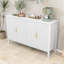 Buffet moderne à rayures avec crochets latéraux, tablettes réglables et supports cachés à l'arrière-58695812
