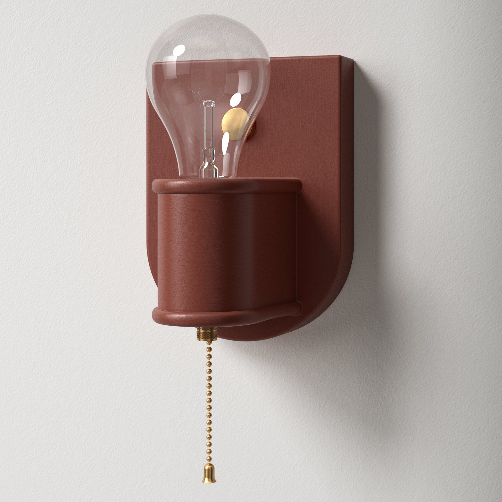 Amboise Single Light Dimmable Ceramic Sconce, Canyon Clay Brass, Polished Brass