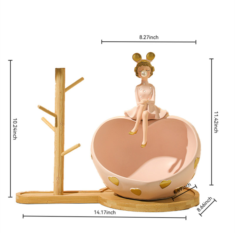 Key Storage Ornament, Pink