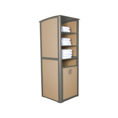 Grosfillex Expert Aluminum Towel Valet in Brown