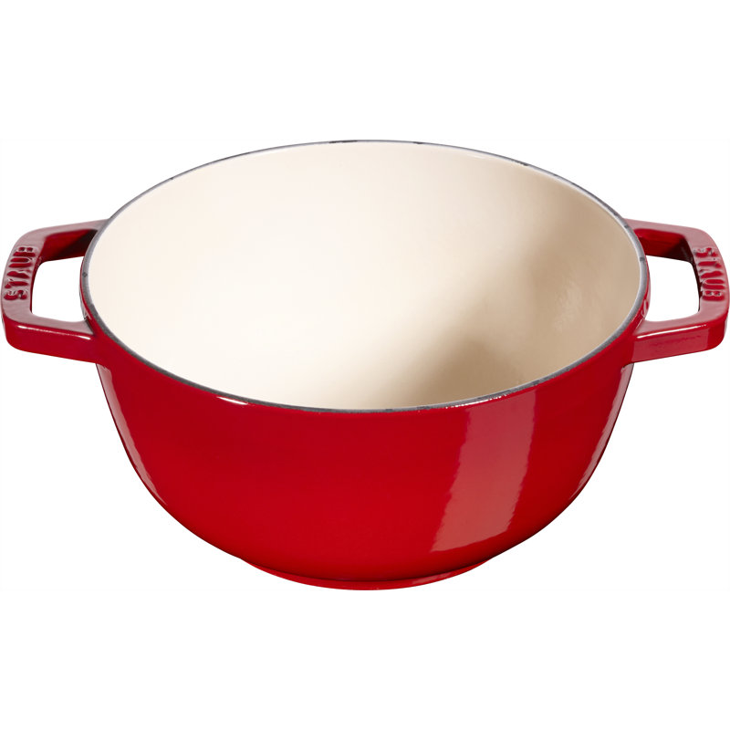 STAUB Cast Iron Fondue Set 1.7 L, Cherry, 18cm