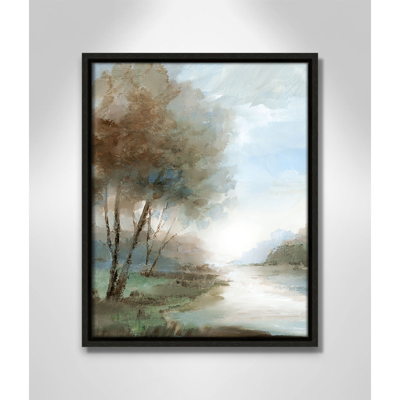 «Peaceful River Print» par Nan, Espresso, H 15,5 po x l 12,5 po