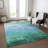 Machine Washable Indoor/Outdoor Claudian ACN1471 Teal Rug-109533908