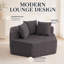 Fauteuil surdimensionné en chenille moderne et reconfigurable moderne pour studios et salles de lecture, 1 pièce-131046578