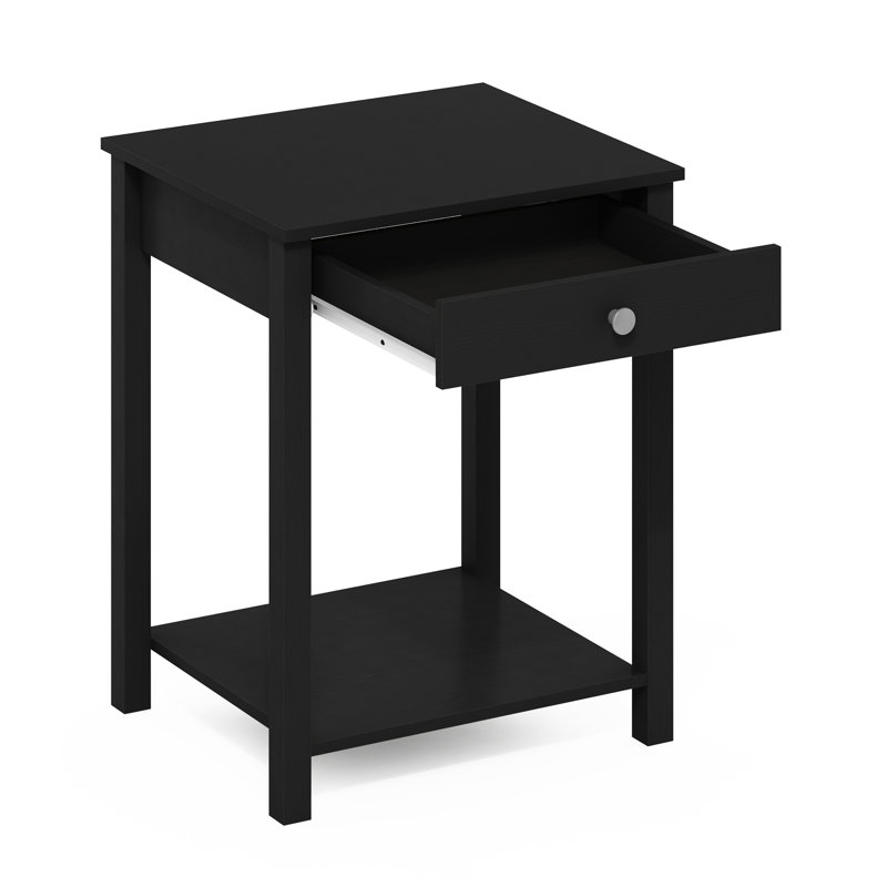 Table d'appoint avec tiroir Montale, chêne noir, Chêne noir