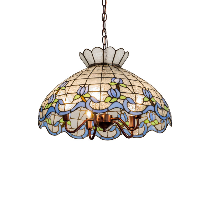 Meyda Tiffany & Stained Glass Pendant, Ice Blue/Sapphire 