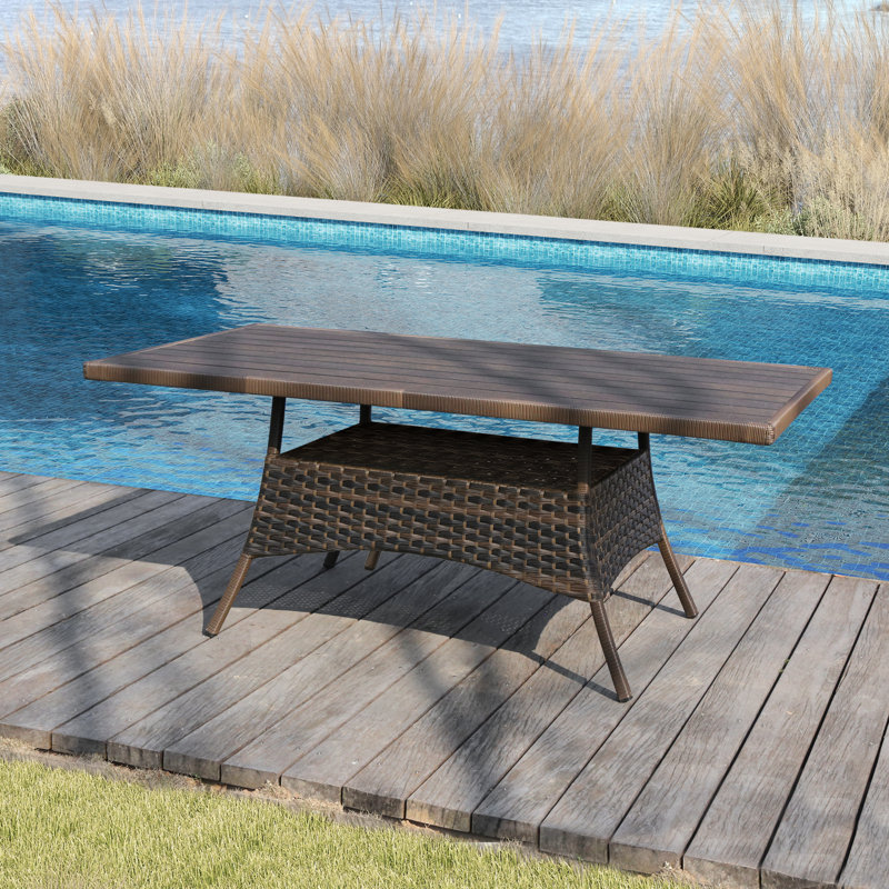 Wicker Patio Dinning Table