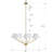 7-light 40"W Brass Burlap Shaded Chandelier For Dinning Room