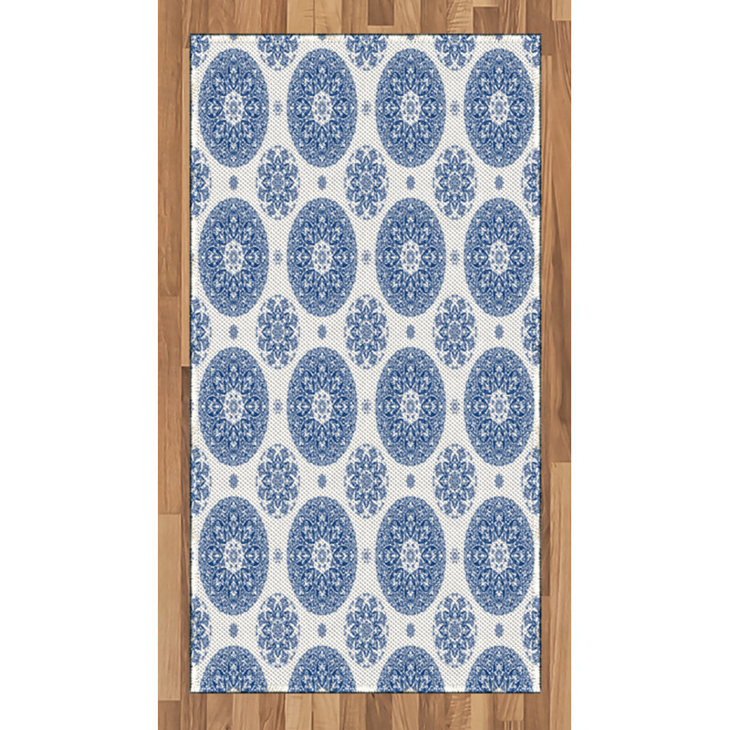 Paisley High Density Long Fiber Poly Threads Decorative Area Rug Carpet, Rectangle 2'7" x 5'