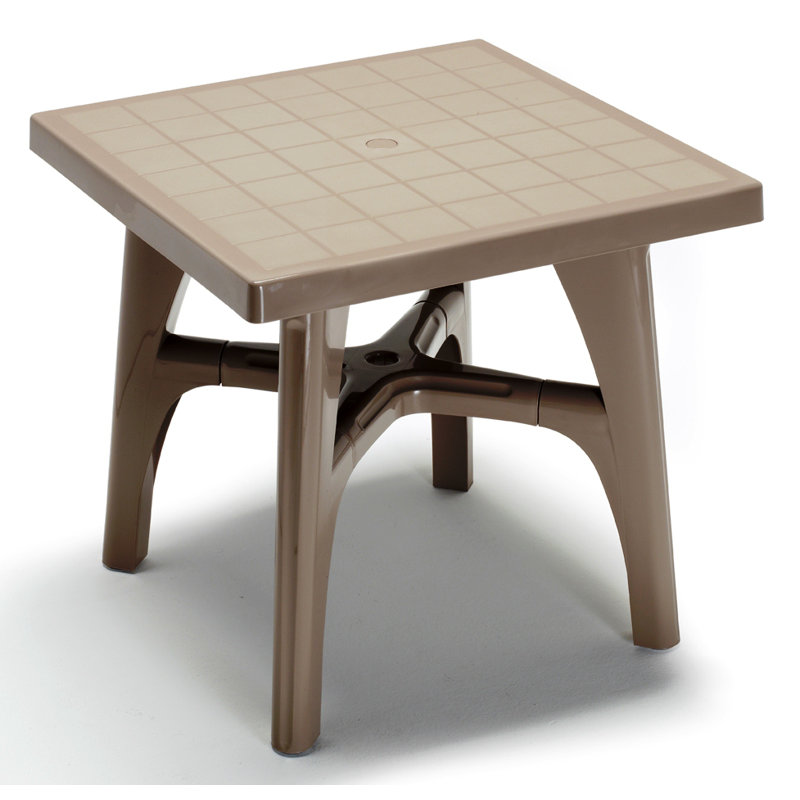 Wallick Square Outdoor with Umbrella Hole Dining Table - 58 cm W 58 cm D