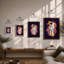 Astronaut Among Blooms Modern - Framed Print-2084893553-2084893566