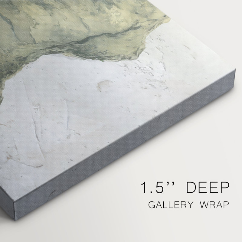 Watercolor Sharks Tooth IV- Gallery Wrapped Canvas -Ready to Hang, 16" H x 40" W