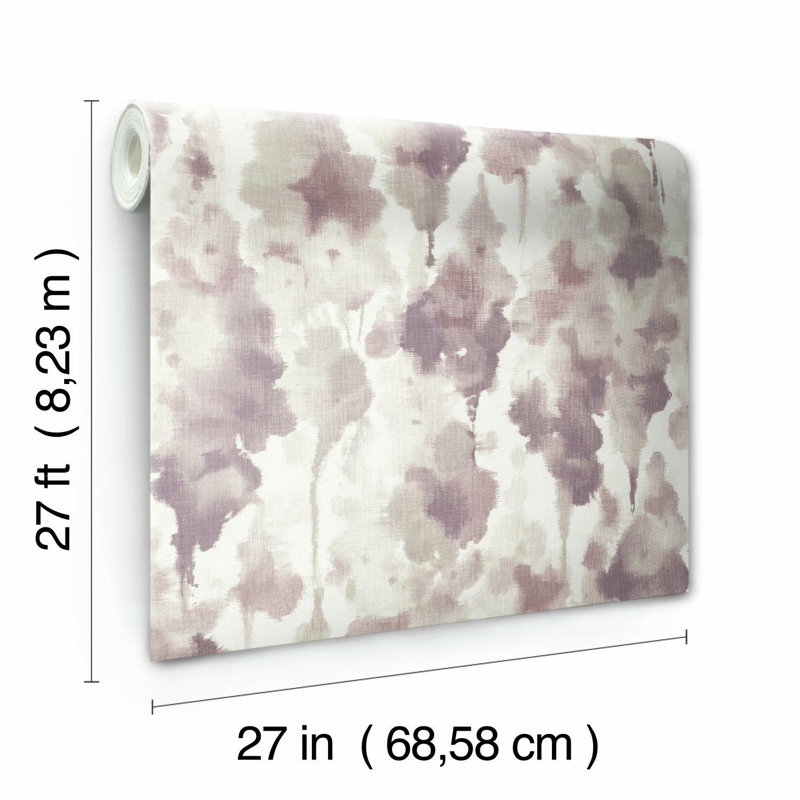 Rouleau de papier peint L 27 pi x l 27 po Mirage, Mauve