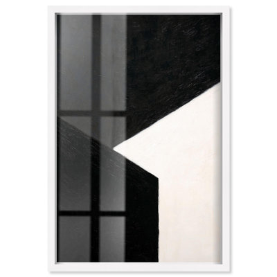 Balance of Opposites I Shadowbox Print Modern Wall Decor by Art Remedy, White Frame, 21 x 31
