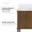 OVE Helena 60 in. Double Sink Bathroom Vanity in Warm Walnut with White Engineered Stone Top, Brushed Gold Hardware-137129419