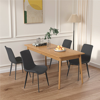 Chaise de salle à manger en polyuréthane avec pieds en métal Shenay pour cuisine intérieure