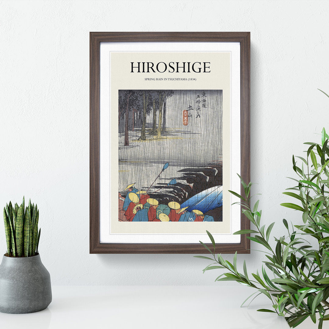 Spring Rain In Tsuchiyama by Utagawa Hiroshige - Single Picture Frame Print