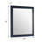 32 in.H Bathroom Rectangular Solid Wood Framed Wall Vanity Mirror-288205845-287782500