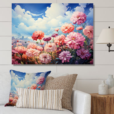 Meadow Zinnia Dreams sur impression sur toile