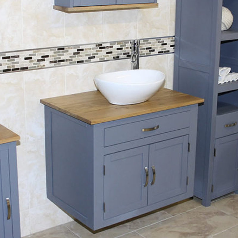 Biddulph 750 mm Single Vanity with Vessel Ceramic Basin