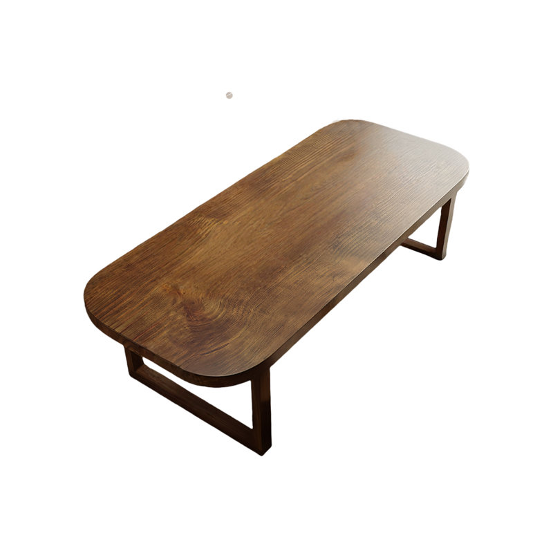 Table de salle à manger rectangulaire en bois massif brun, H 29,53 po x l 86,61 po x P 35,43 po
