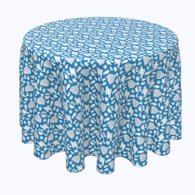 Bodenheim Geometric Round Hanukkah Tablecloth