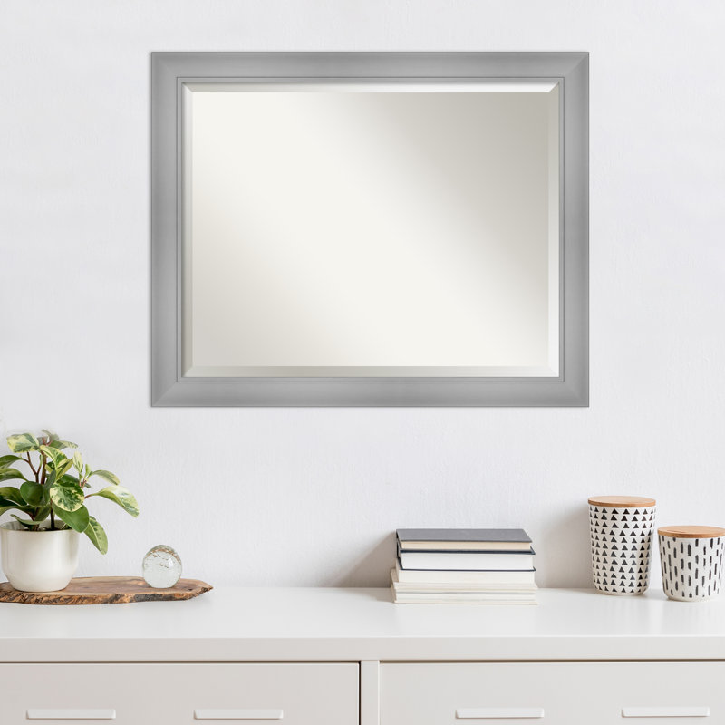 Miroir mural Wedge, 26 po x 32 po, Argent