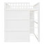 Lit mezzanine double en bois massif blanc avec une surface de couchage stable et confortable pour un look élégant-321253600-321253601