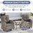 Esquer 7-Pieces Wicker Outdoor Conversation Set For 6 Person With 2 Rocking And Swivel Chairs & Fire Pit Table-948039685-948039692