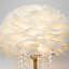 Lampe de table en plumes roses-2081080217