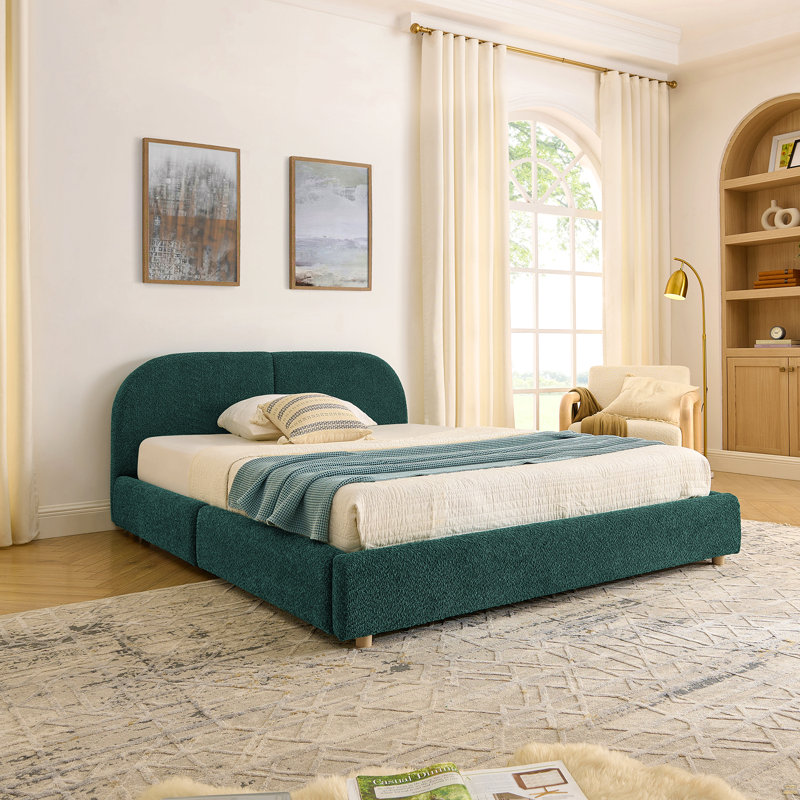 Base de lit tapissier grand, Vert