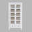 Pearce Westport Modern Farmhouse Tall Accent Storage Cabinet with Glass Doors and Adjustable Shelves - White-1381862118