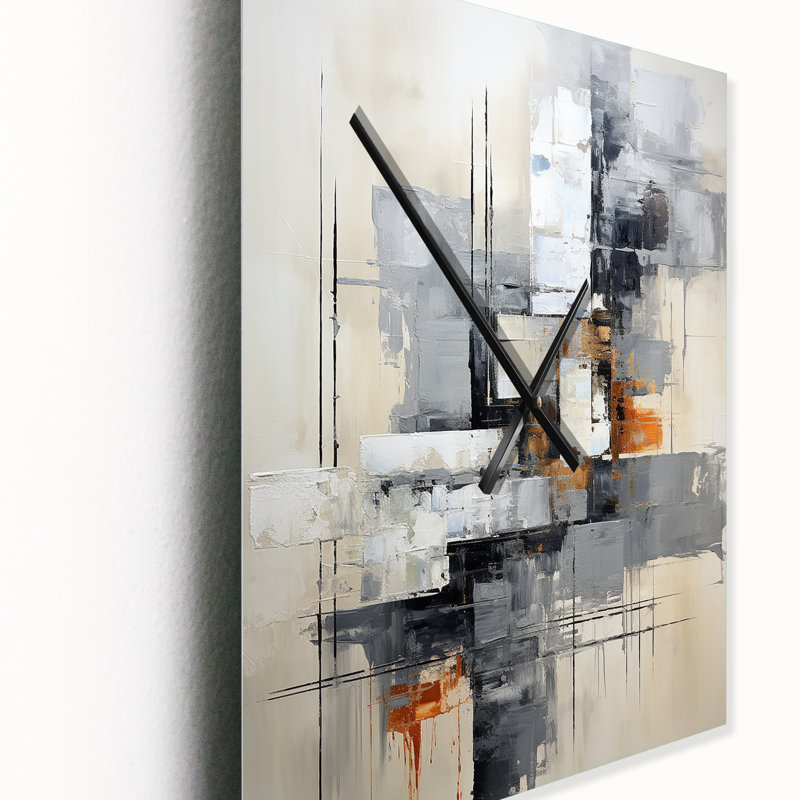 Horloge murale Minimalist Montage V - Abstract Collages, Grand