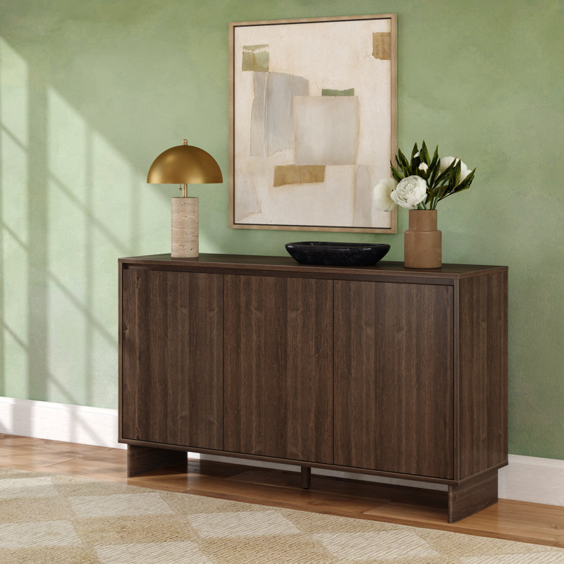 Modern 59" 3-Door Sideboard/TV Stand, Walnut