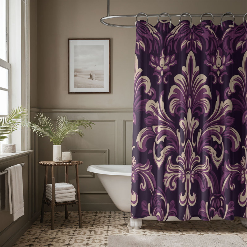 Rideau de douche Damask Elegance - Premium, H 74 po x l 71 po