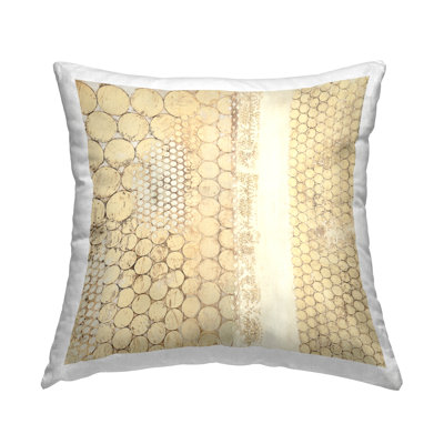 Coussin décoratif à motifs abstraits à motif beige par Laura Van Horne