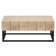 Natural 43" W Rectangular Coffee Table with Two Drawers