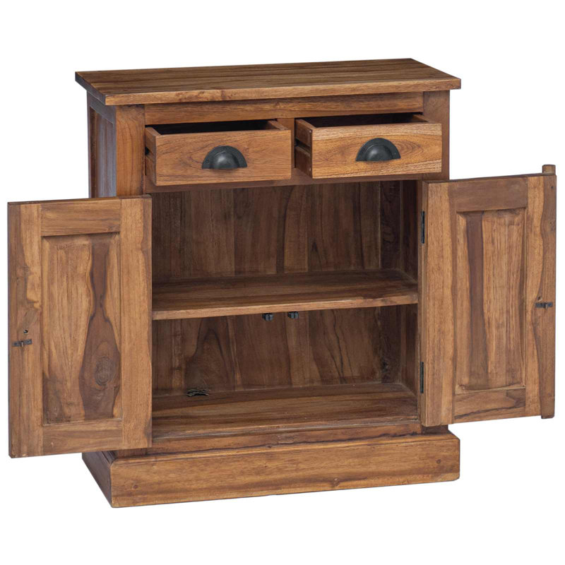 Solid Wood Rectangle Accent Cabinet
