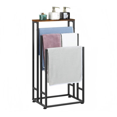 Porte-serviettes sur pied 3 niveaux