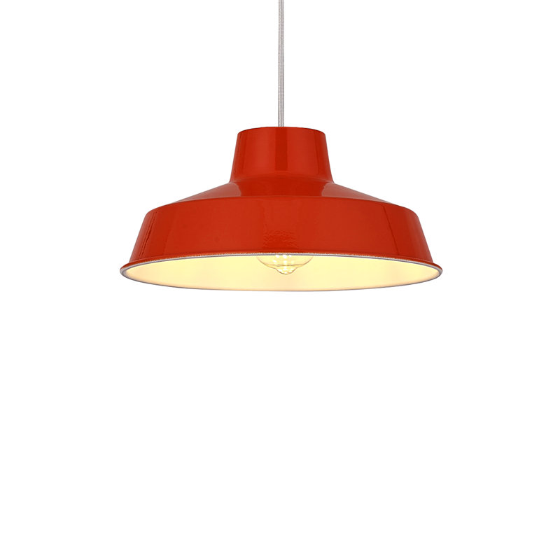 Pluto 12cm H Metal Bowl Pendant Shade ( Screw On ), Burnt Orange