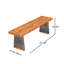 Banc d'extérieur en bois d'acacia (ensemble de 2)-568701776