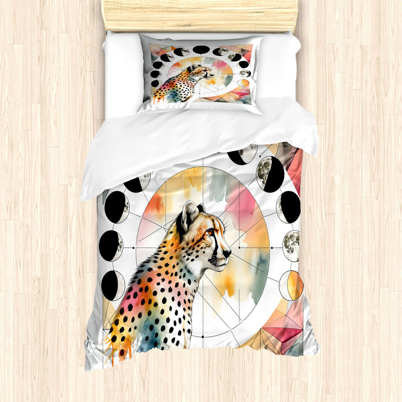 Leopard Duvet Cover, Twin Duvet Cover + 1 Standard Shams