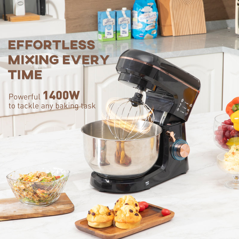 HOMCOM 6 Speed 169ml Countertop Blender, Black