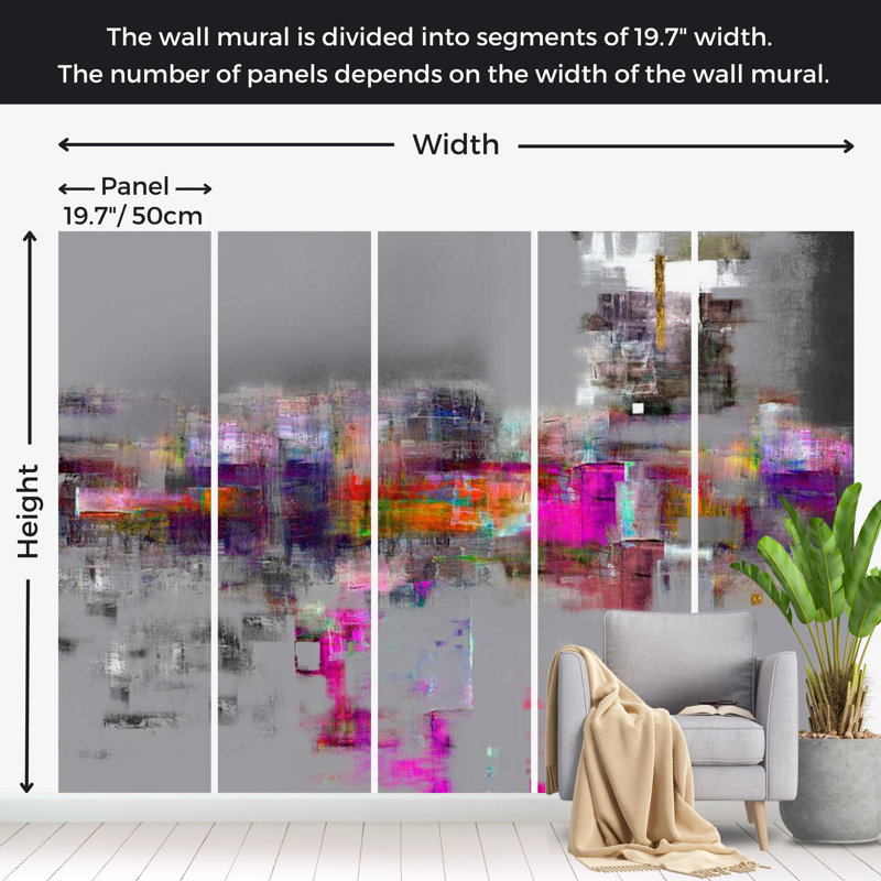 Aralin Abstract Wall Mural, 82" L x 118" W