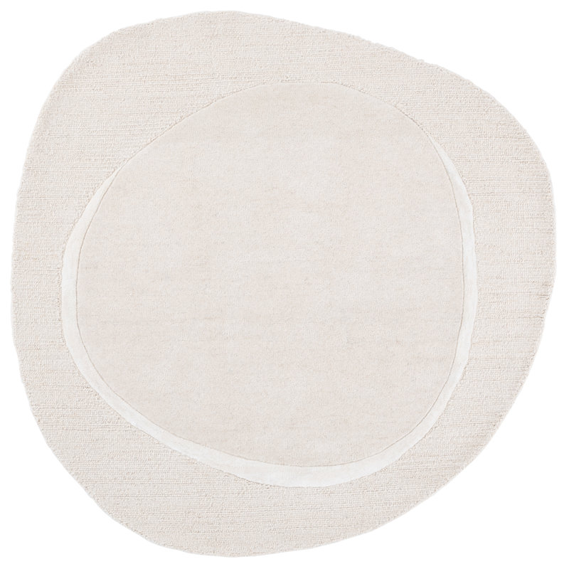 Tapis ivoire en laine touffeté à la main Novelty, Nouveauté 7 pi x 7 pi