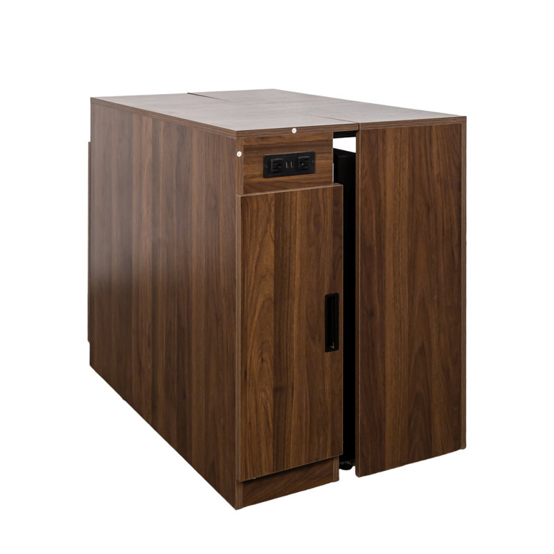 Modern Multifunctional Extendable Dining Table, Walnut